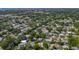 Picturesque aerial view of homes nestled among green trees, showcasing a tranquil residential area with nearby amenities at 1469 S Hillcrest Ave, Clearwater, FL 33756
