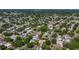Overhead view of a residential area with green trees and a variety of single-Gathering homes at 1469 S Hillcrest Ave, Clearwater, FL 33756