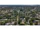 Expansive aerial view of a residential neighborhood with lush greenery and city views, showcasing a desirable location at 1469 S Hillcrest Ave, Clearwater, FL 33756