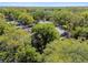 An aerial view of a home nestled among lush greenery and mature trees in a tranquil setting at 1535 Nursery Rd # 111, Clearwater, FL 33756