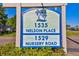 Community sign showcases the property address, 