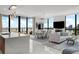 Bright open-concept floor plan featuring water views, modern lighting, and stylish decor at 2103 Bayshore Blvd # 1701, Tampa, FL 33606