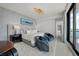 Bright main bedroom with stylish furnishings, a calm color scheme, and great views at 2103 Bayshore Blvd # 1701, Tampa, FL 33606