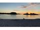 A lone figure sits on a quiet beach, enjoying a beautiful sunset over the water at 3309 Rock Royal Dr, Holiday, FL 34691