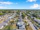 Expansive aerial view of a well-maintained neighborhood with neatly arranged homes and lush trees under a blue sky at 3624 Hendrix St, New Port Richey, FL 34652