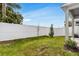 Lush green backyard featuring a privacy fence, manicured lawn, and young trees at 5530 N 9Th St # 1, Tampa, FL 33604