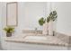 Bathroom featuring a neutral countertop with sink, decor, and stylish accents at 5530 N 9Th St # 1, Tampa, FL 33604