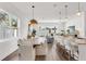 Spacious floorplan shows a view from the dining area and kitchen into the main living area at 5530 N 9Th St # 1, Tampa, FL 33604