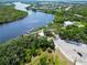 Aerial view of the river access and boat dock at 5870 Jim Davis Rd, Parrish, FL 34219