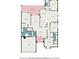 Detailed floor plan showcasing the layout of the house including room dimensions at 6130 Whimbrelwood Dr, Lithia, FL 33547