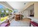 Charming bar area with counter seating, a large window, and a relaxing view of the outdoor landscape at 8244 Brentwood Rd, Seminole, FL 33777