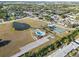 Aerial view of the beautiful community pool and tennis courts at 8244 Brentwood Rd, Seminole, FL 33777