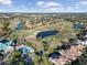 Stunning golf course and housing community from an aerial view at 8244 Brentwood Rd, Seminole, FL 33777