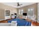 Bright bedroom with hardwood floors, ceiling fan and plantation shutters at 108 Bermuda Ave, Tampa, FL 33606
