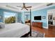 A view into a primary bedroom with a bath and walk-in closet at 108 Bermuda Ave, Tampa, FL 33606