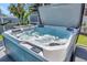The hot tub is ready for you to come relax and enjoy the sunshine and fresh air at 10922 Holly Cone Dr, Riverview, FL 33569