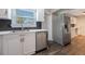 Modern kitchen equipped with stainless steel appliances, sleek countertops, and stylish cabinetry at 12425 Touchton Dr # 77, Tampa, FL 33617