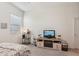 This bedroom features a view of the television and small decorative plants at 13355 Palmerston Rd, Riverview, FL 33579