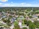Real estate aerial view of homes in a neighborhood, showcasing lush landscaping and community at 2816 Pankaw Ln, Valrico, FL 33596