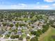 Aerial view of a residential neighborhood, surrounded by mature trees and green spaces at 2816 Pankaw Ln, Valrico, FL 33596