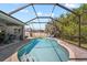 Inviting screened pool area with a covered patio, providing a relaxing outdoor space for leisure and entertainment at 3159 Marisa Pl, Holiday, FL 34691