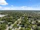 Expansive aerial view of a neighborhood with tree-lined streets, showcasing the community's lush greenery and residential homes at 317 N Washington Ave, Clearwater, FL 33755