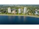 Stunning aerial view showcasing the waterfront condos along Bayshore Boulevard in Tampa, Florida at 3435 Bayshore Blvd # 2100P, Tampa, FL 33629