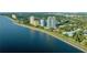 Attractive aerial view featuring waterfront condo buildings in a lush, tropical Tampa Bay neighborhood at 3435 Bayshore Blvd # 2100P, Tampa, FL 33629