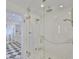 Contemporary shower with glass enclosure and multiple shower heads at 3435 Bayshore Blvd # 2100P, Tampa, FL 33629