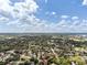 Expansive aerial view of a residential neighborhood with lush trees and a vibrant blue sky above at 4816 E 99Th Ave, Tampa, FL 33617
