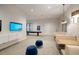 A game room with a pool table, TV, and booths, perfect for entertaining and relaxing at 6307 Salt Creek Ave, Apollo Beach, FL 33572