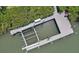 Aerial view of boat dock with boat lift on the canal at 6461 Rubia Cir, Apollo Beach, FL 33572
