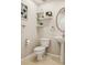 Well decorated half bathroom with pedestal sink and modern decor at 7725 Bingham Ct, Tampa, FL 33625