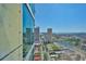 Stunning city view through large windows, showcasing the river and iconic buildings at 777 N Ashley Dr # 3002, Tampa, FL 33602
