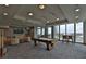 Game room with pool table, seating area, and city views at 777 N Ashley Dr # 3002, Tampa, FL 33602