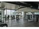 The community gym has multiple weight machines with floor to ceiling windows and beautiful city views at 777 N Ashley Dr # 3002, Tampa, FL 33602