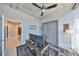Bright office features a murphy bed and a desk with two monitors at 777 N Ashley Dr # 3002, Tampa, FL 33602