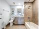 Bathroom with tile flooring, shower and tub combo, and decor at 810 Island Walk Dr # 810, Tampa, FL 33602