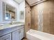 Bathroom with tile flooring and shower and tub combo at 810 Island Walk Dr # 810, Tampa, FL 33602