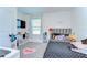 Bedroom featuring a comfy bed and an organized desk at 10555 Penny Gale Loop, San Antonio, FL 33576
