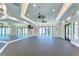 Spacious studio with mirrored wall, ceiling fans, and great lighting at 10555 Penny Gale Loop, San Antonio, FL 33576