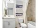 Bright bathroom features a combination shower and bathtub with decorative curtain at 11725 Blackbrook Ct, Seffner, FL 33584