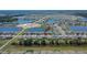 Picture of lake community neighborhood featuring an arrow pointing to the home at 13234 Great Plains Dr, Riverview, FL 33579