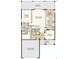 First floor floorplan featuring a primary suite, kitchen, dining room, great room and a two car garage at 1726 Trailhead Ln, Zephyrhills, FL 33541