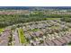 Expansive aerial view of a vibrant community with lush greenery and single Gathering homes at 17331 White Mangrove Dr, Wimauma, FL 33598