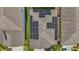 Birds-eye view of roof with solar panels, showcasing energy efficiency at 17331 White Mangrove Dr, Wimauma, FL 33598