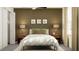 Comfortable bedroom featuring a bed with nightstands and neutral decor at 17611 Happytrails St, Land O Lakes, FL 34638