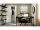 Cozy home office with modern desk, shelving, and neutral decor at 17611 Happytrails St, Land O Lakes, FL 34638