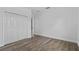 Bedroom with a closet and wood flooring at 3612 W Pearl Ave, Tampa, FL 33611