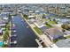 Waterfront homes with docks and lush landscaping line canal community at 4039 Casa Ct, Hernando Beach, FL 34607